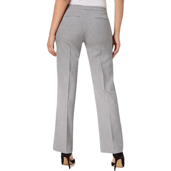 Kasper Women's Petite TAB Front Pant, Grey/Black, 4P - Picture 2 of 2